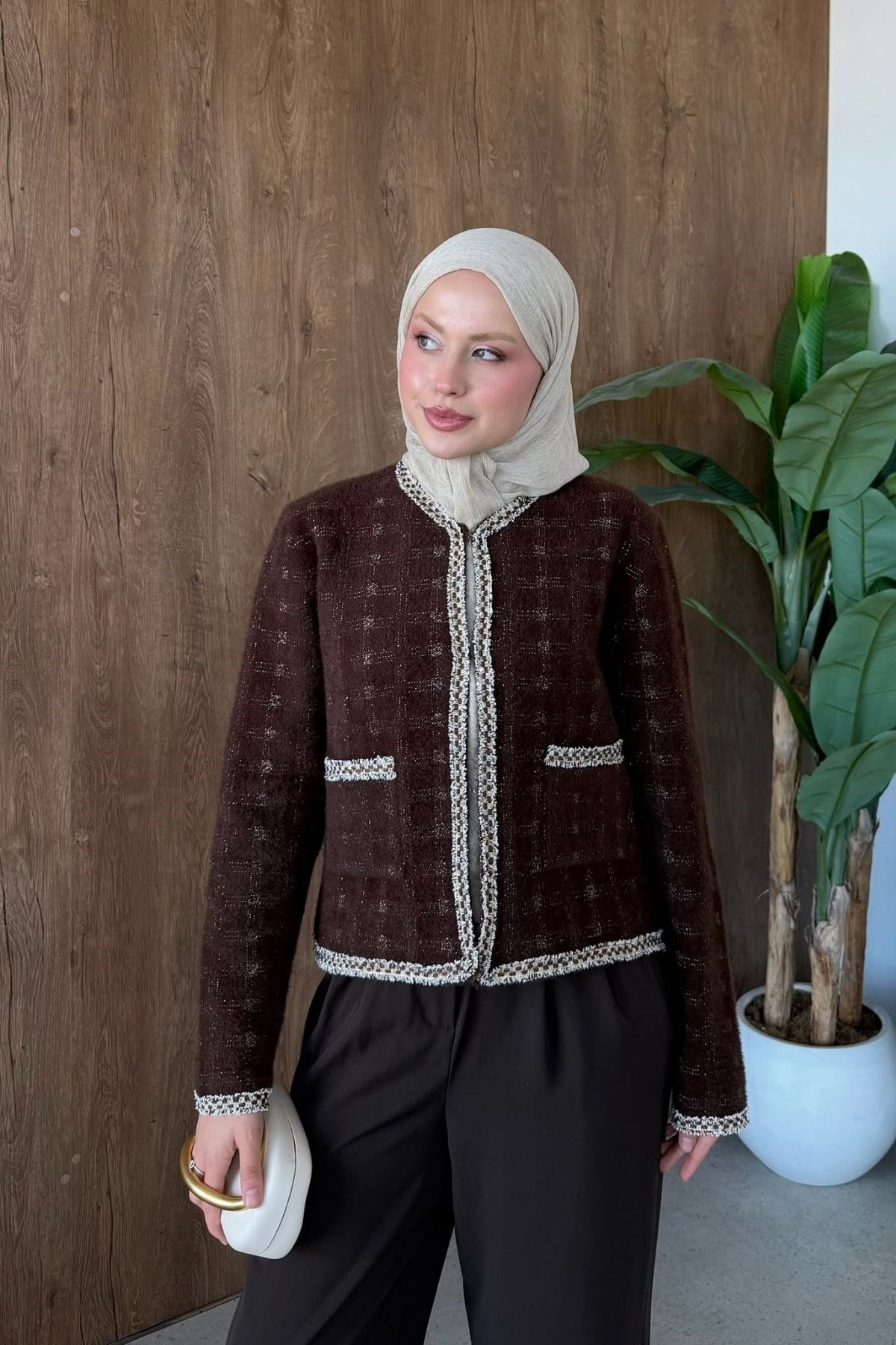 Elera Simli Angora Hırka Kahve, Fiyatları 