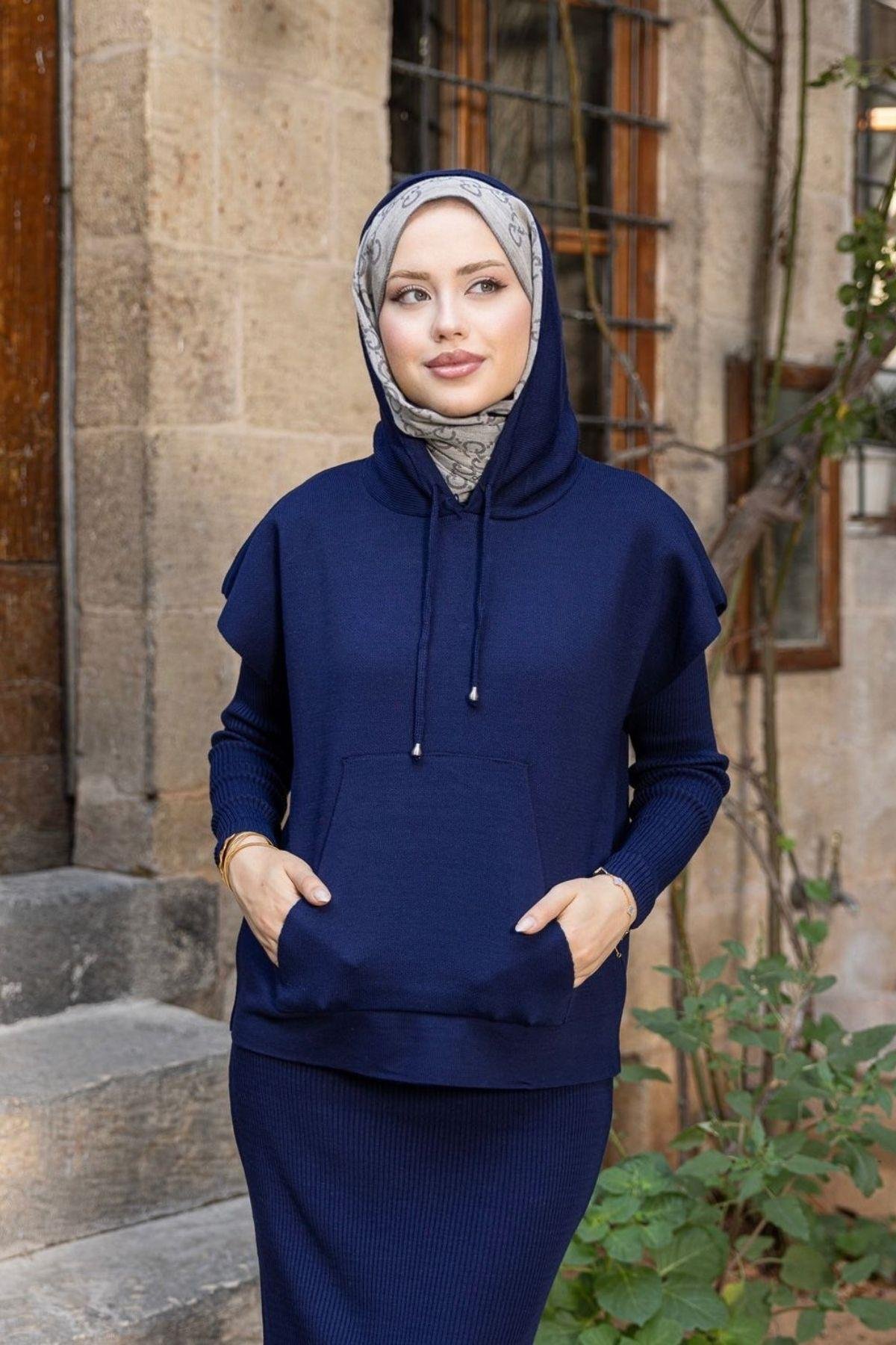 Elf Croplu Elbise Lacivert, Fiyatları Elf Croplu Elbise Lacivert- Haza Moda