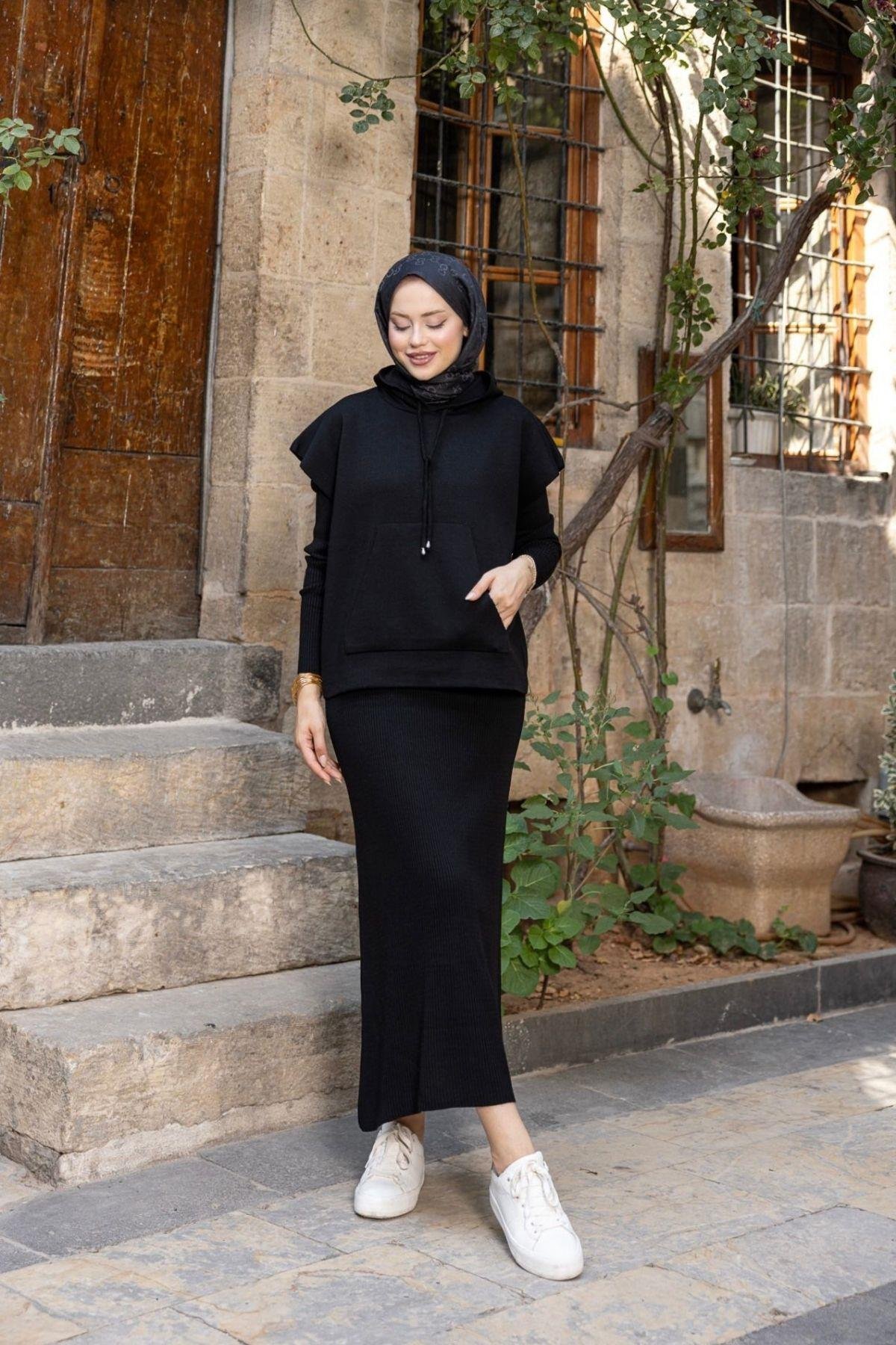 Elf Croplu Elbise Siyah, Fiyatları Elf Croplu Elbise Siyah- Haza Moda