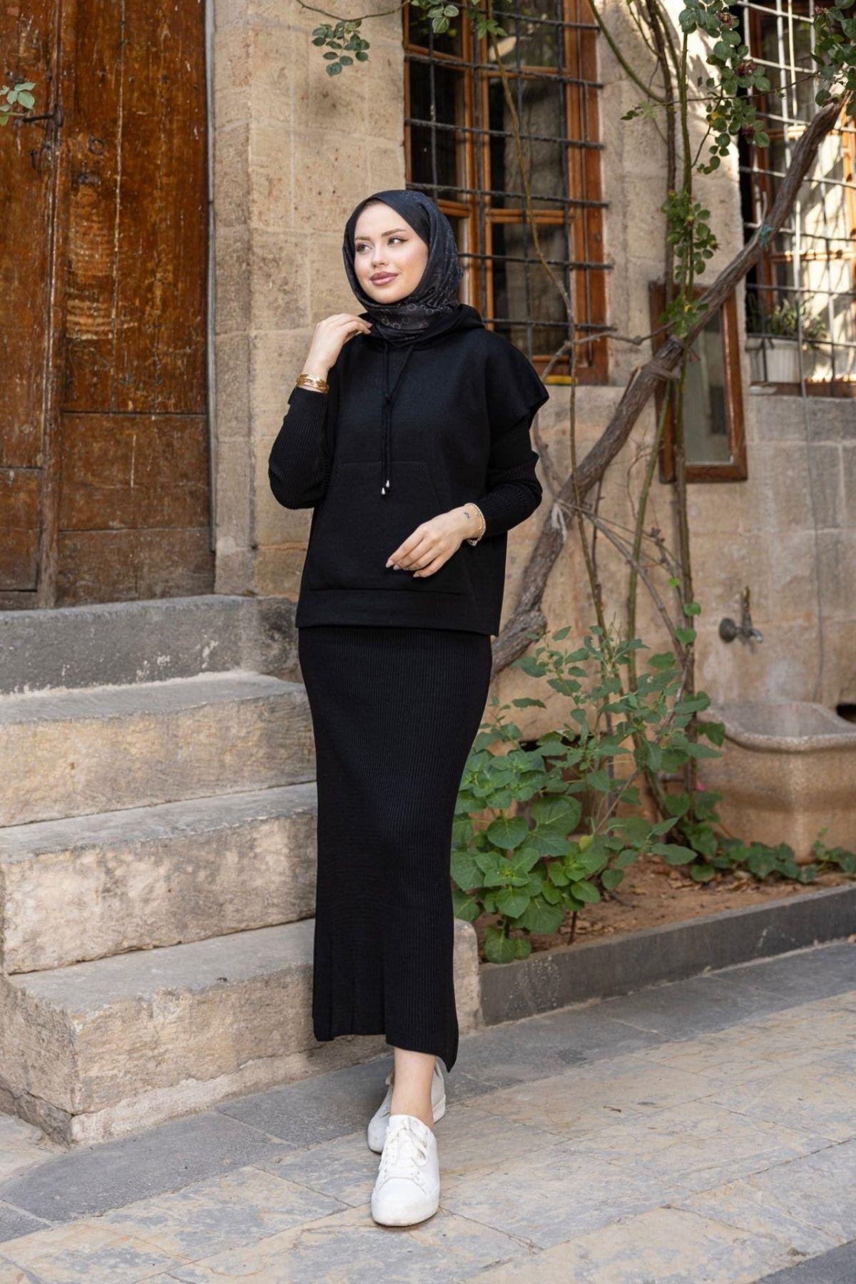 Elf Croplu Elbise Siyah, Fiyatları Elf Croplu Elbise Siyah- Haza Moda