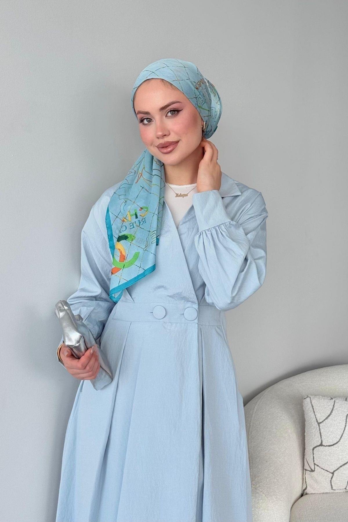 Elizabeth Düğmeli Elbise Bebe Mavi, Fiyatları Elizabeth Düğmeli Elbise Bebe Mavi - Haza Moda