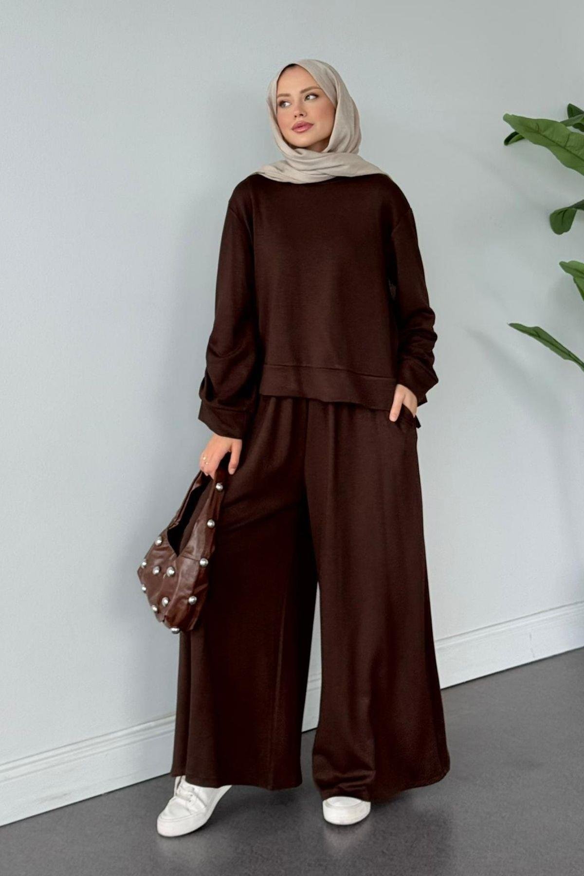 Elvador Pamuklu Takım Acıkahve, Fiyatları Elvador Pamuklu Takım Acıkahve- Haza Moda 