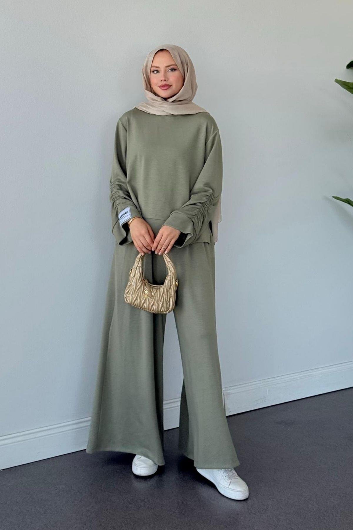 Elvador Pamuklu Takım Haki, Fiyatları Elvador Pamuklu Takım Haki- Haza Moda 