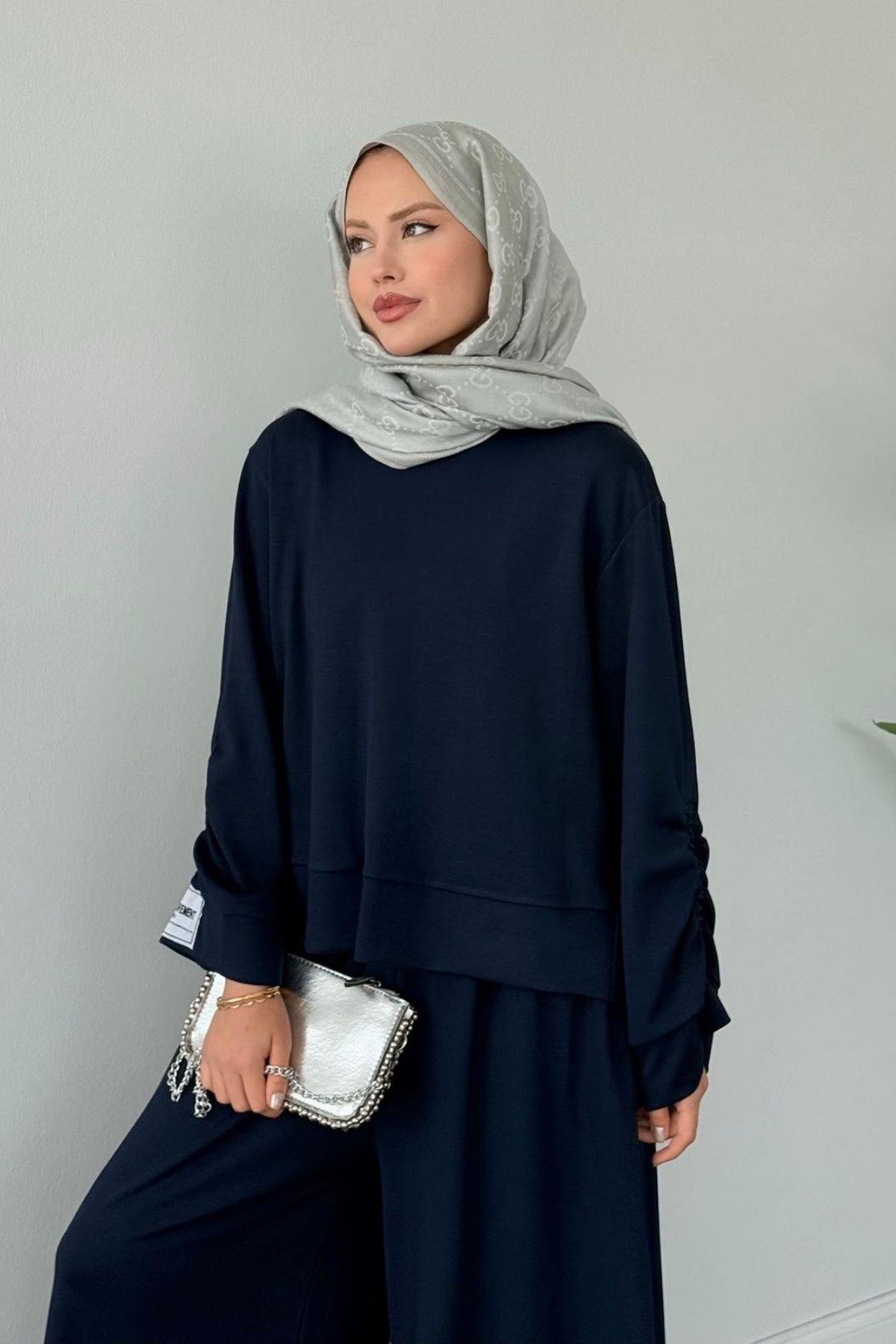 Elvador Pamuklu Takım Lacivert, Fiyatları Elvador Pamuklu Takım Lacivert- Haza Moda 