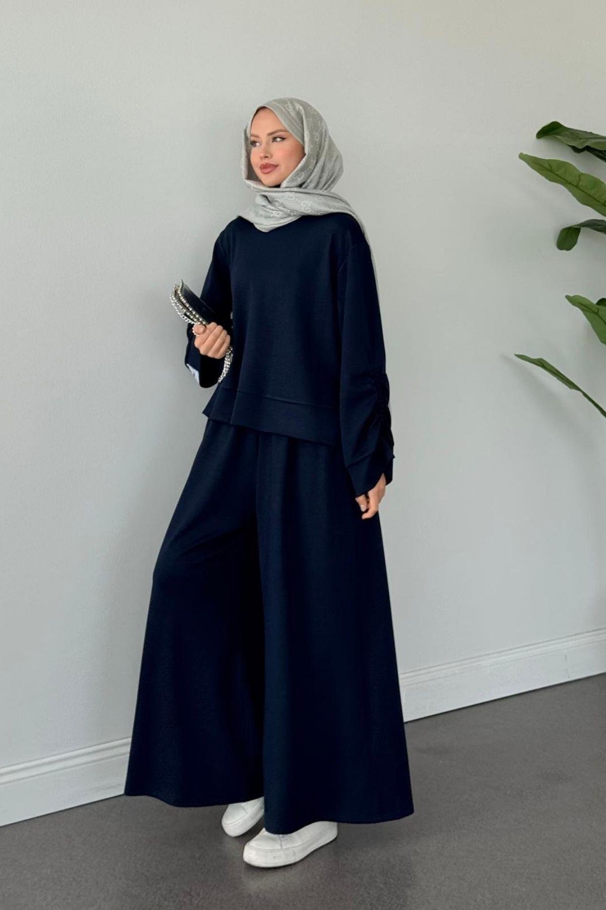 Elvador Pamuklu Takım Lacivert, Fiyatları Elvador Pamuklu Takım Lacivert- Haza Moda 