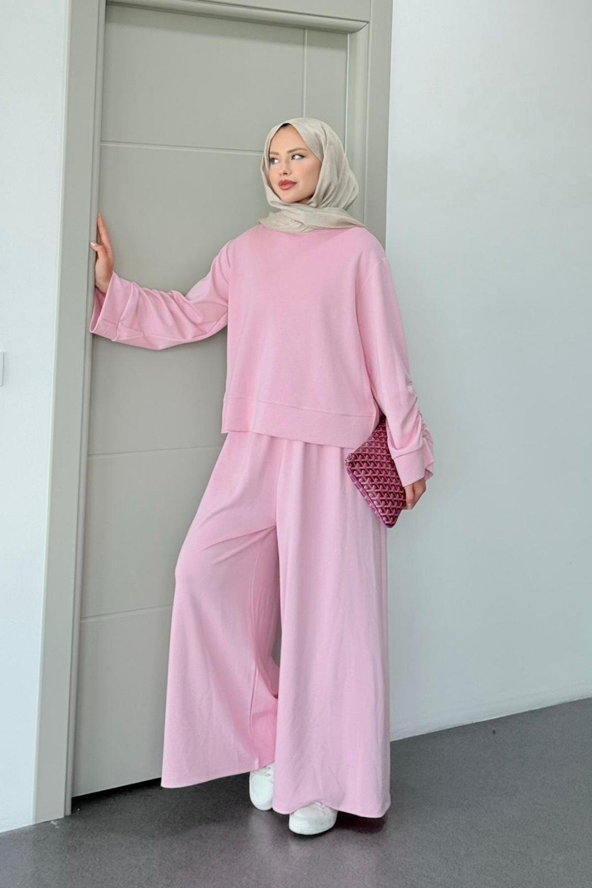 Elvador Pamuklu Takım Pembe, Fiyatları Elvador Pamuklu Takım Pembe- Haza Moda 