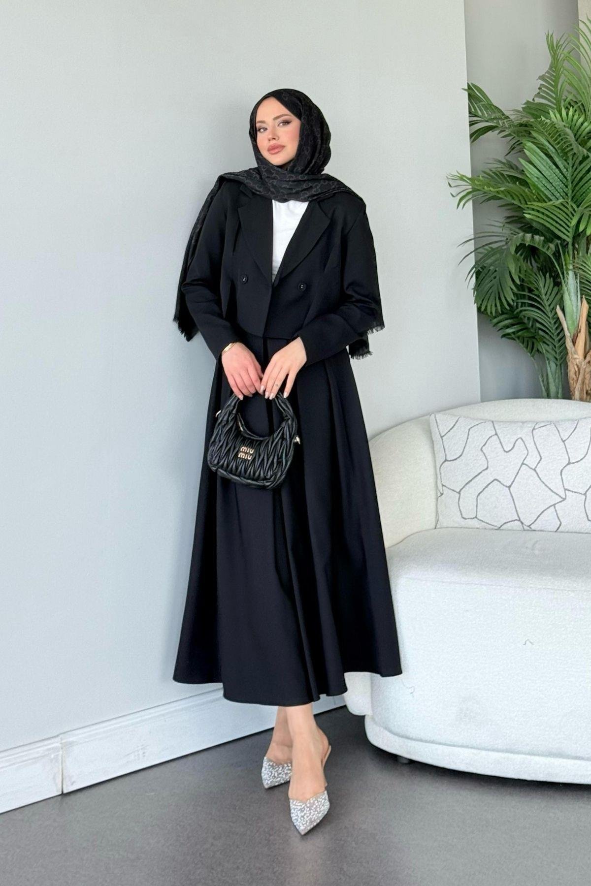 Elvin Etekli Takım Siyah, Fiyatları Elvin Etekli Takım Siyah - Haza Moda 