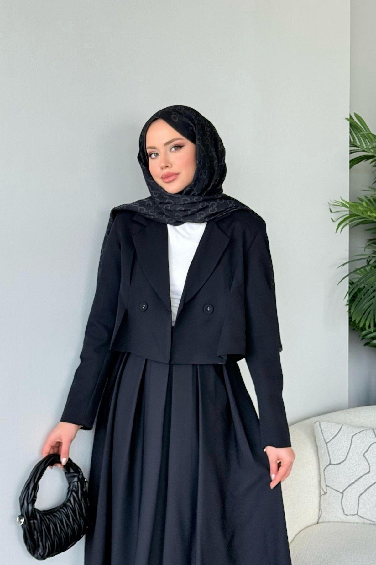 Elvin Etekli Takım Siyah, Fiyatları Elvin Etekli Takım Siyah - Haza Moda 