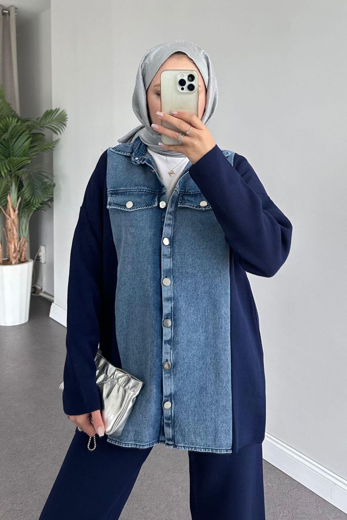 Emily Kotlu Triko Takım Lacivert, Fiyatları 