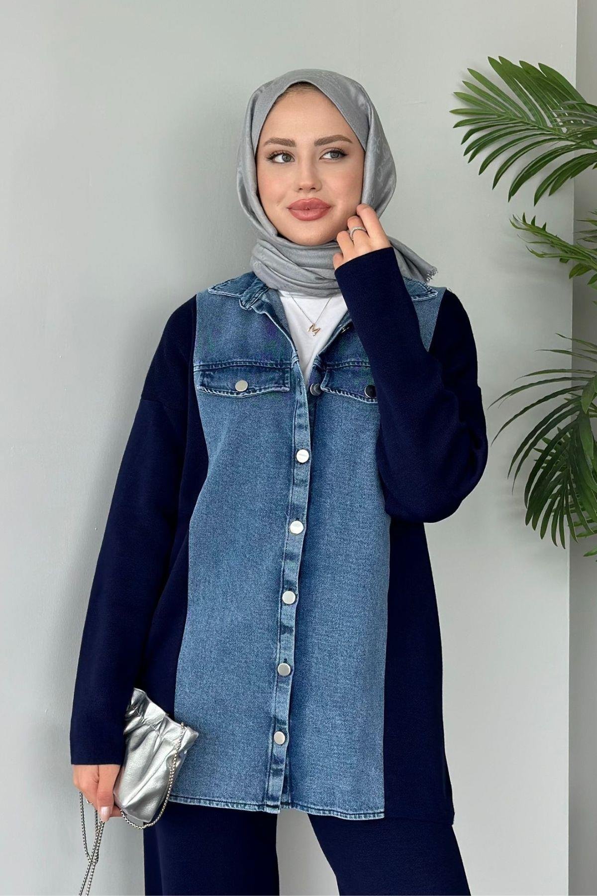 Emily Kotlu Triko Takım Lacivert, Fiyatları 