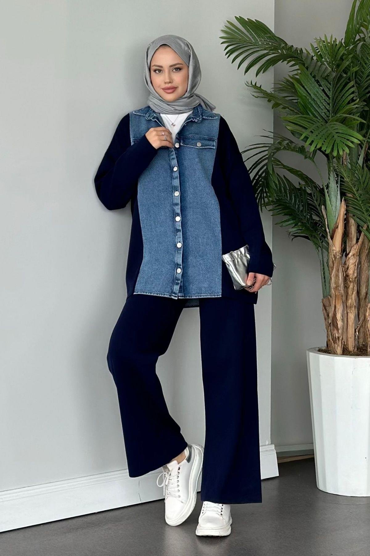 Emily Kotlu Triko Takım Lacivert, Fiyatları 