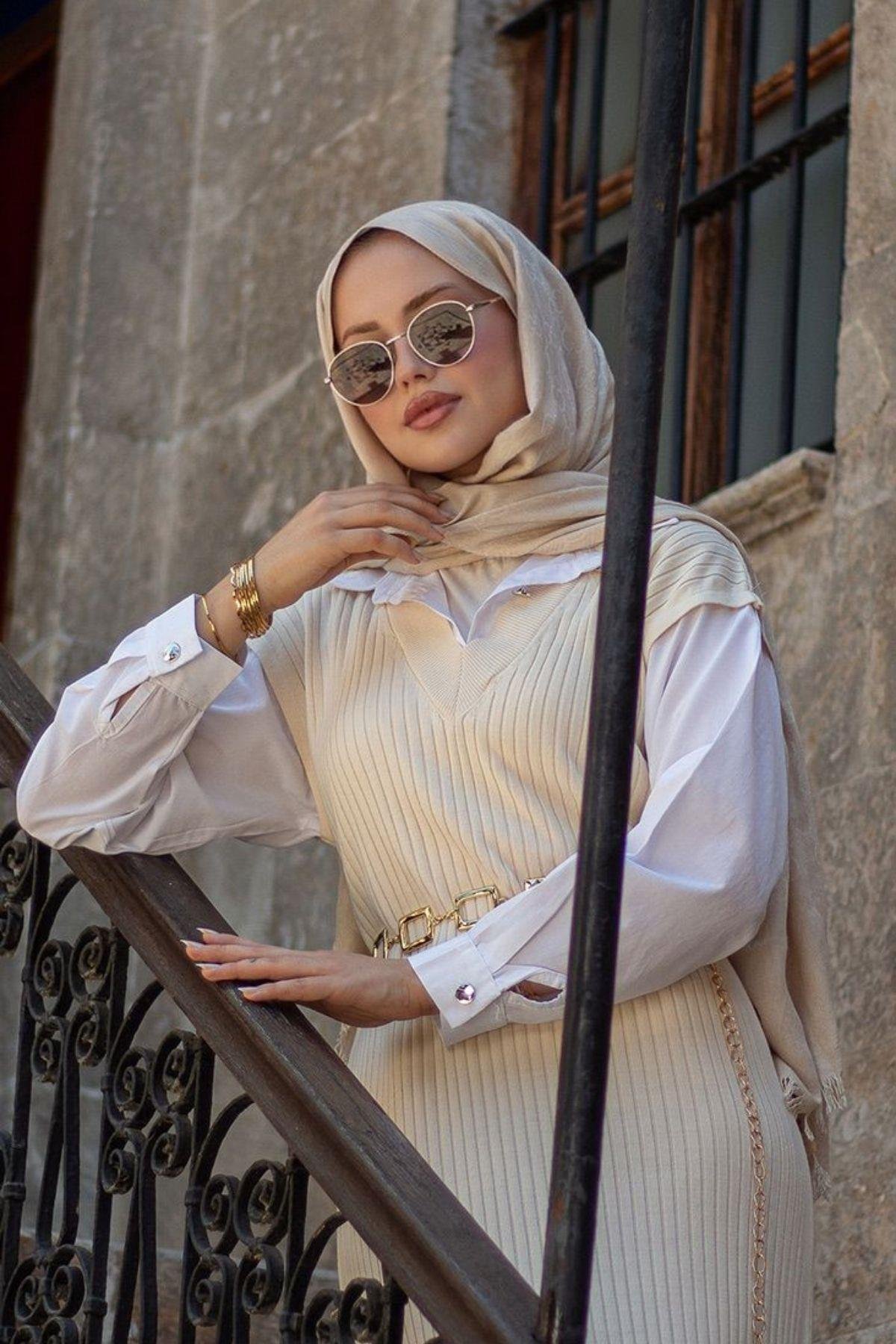 Ermes Gömlek Detaylı Elbise Ekru, Fiyatları Ermes Gömlek Detaylı Elbise Ekru- Haza Moda