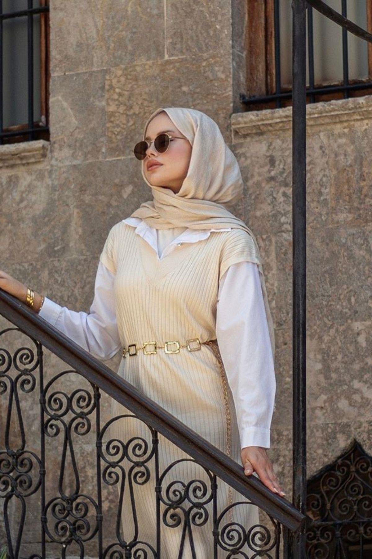 Ermes Gömlek Detaylı Elbise Ekru, Fiyatları Ermes Gömlek Detaylı Elbise Ekru- Haza Moda