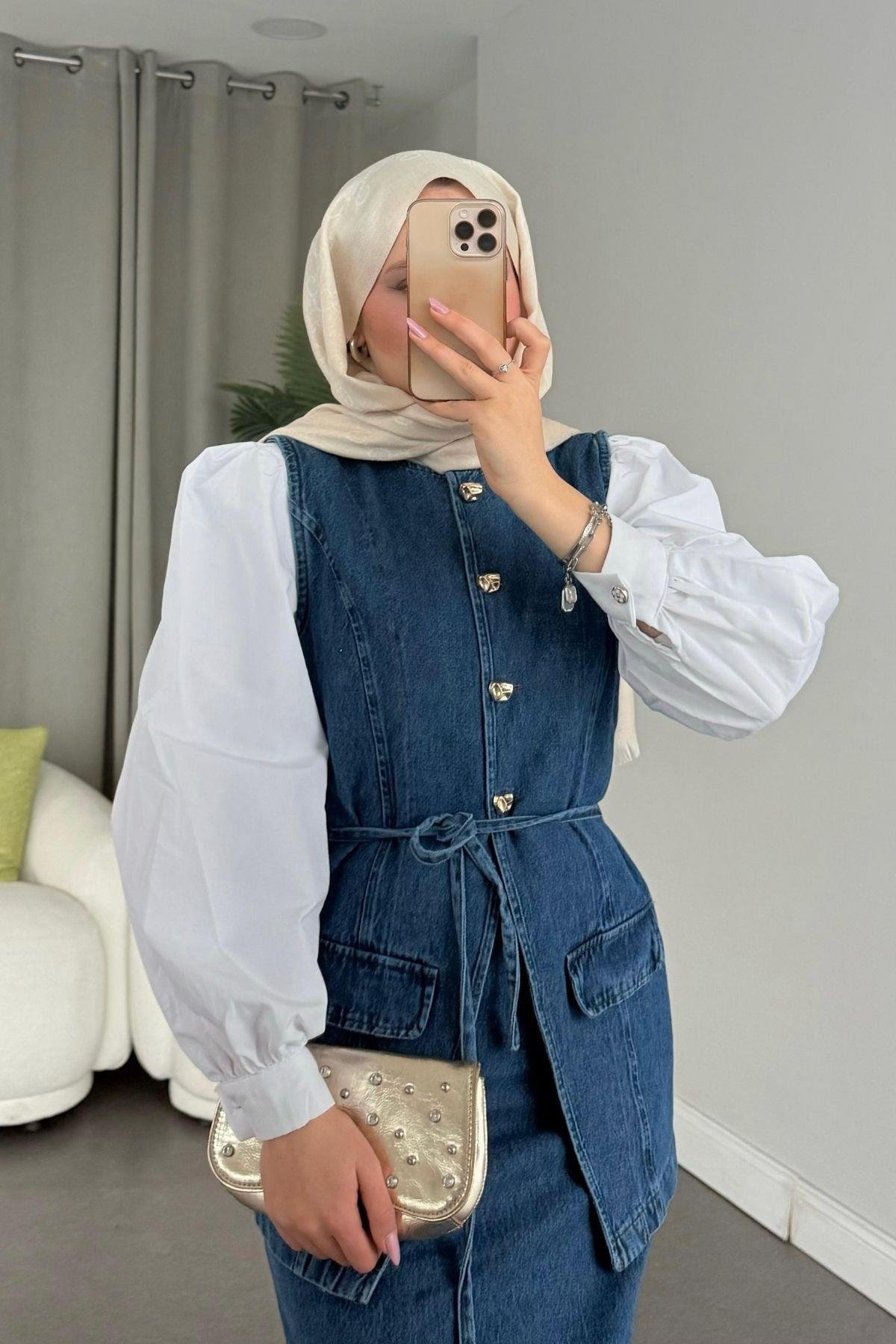 Etekli Denim Takım Mavi, Fiyatları 