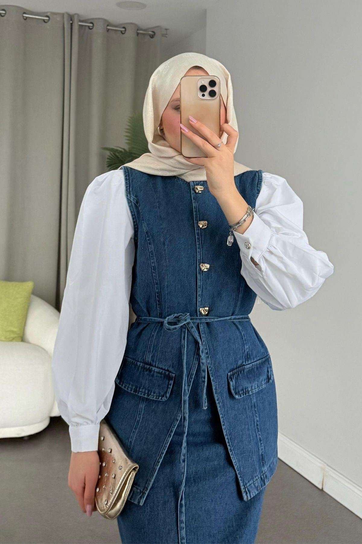 Etekli Denim Takım Mavi, Fiyatları 