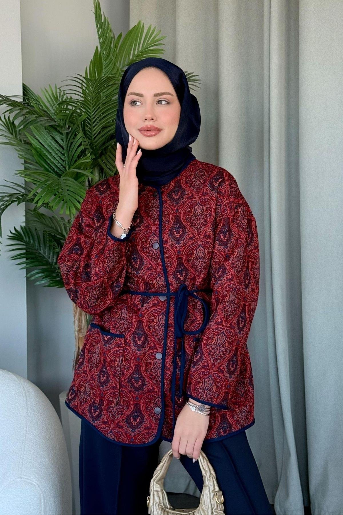 Etnik Biyeli Ceket Bordo, Fiyatları 