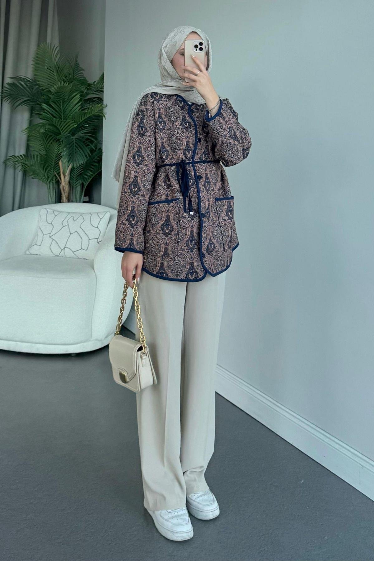 Etnik Biyeli Ceket Lacivert, Fiyatları 