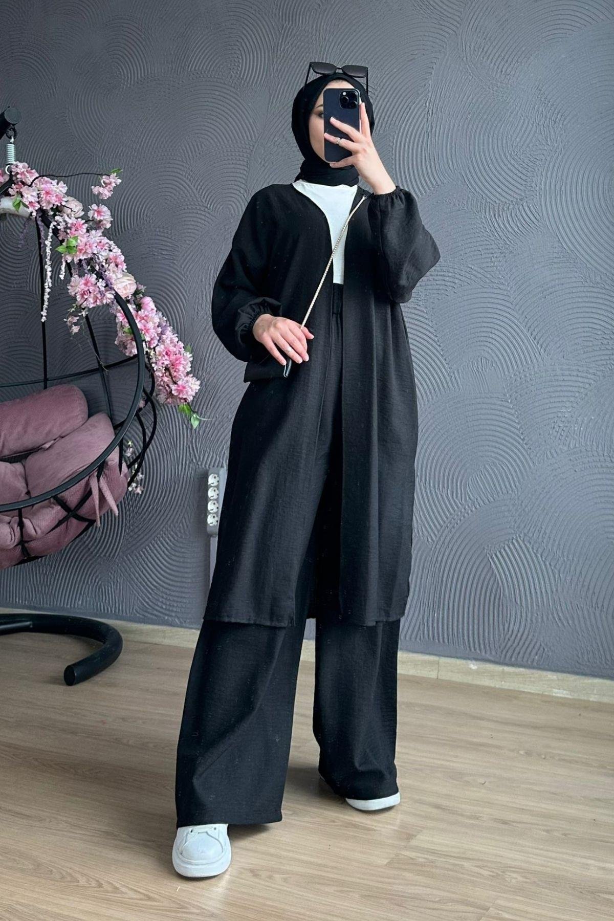 Eva Kimono Takım Siyah, Fiyatları 