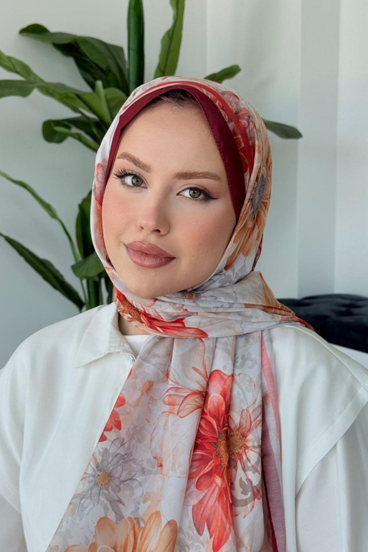 Evcen Dijital Şal Kırmızı, Fiyatları Evcen Dijital Şal Kırmızı- Haza Moda 