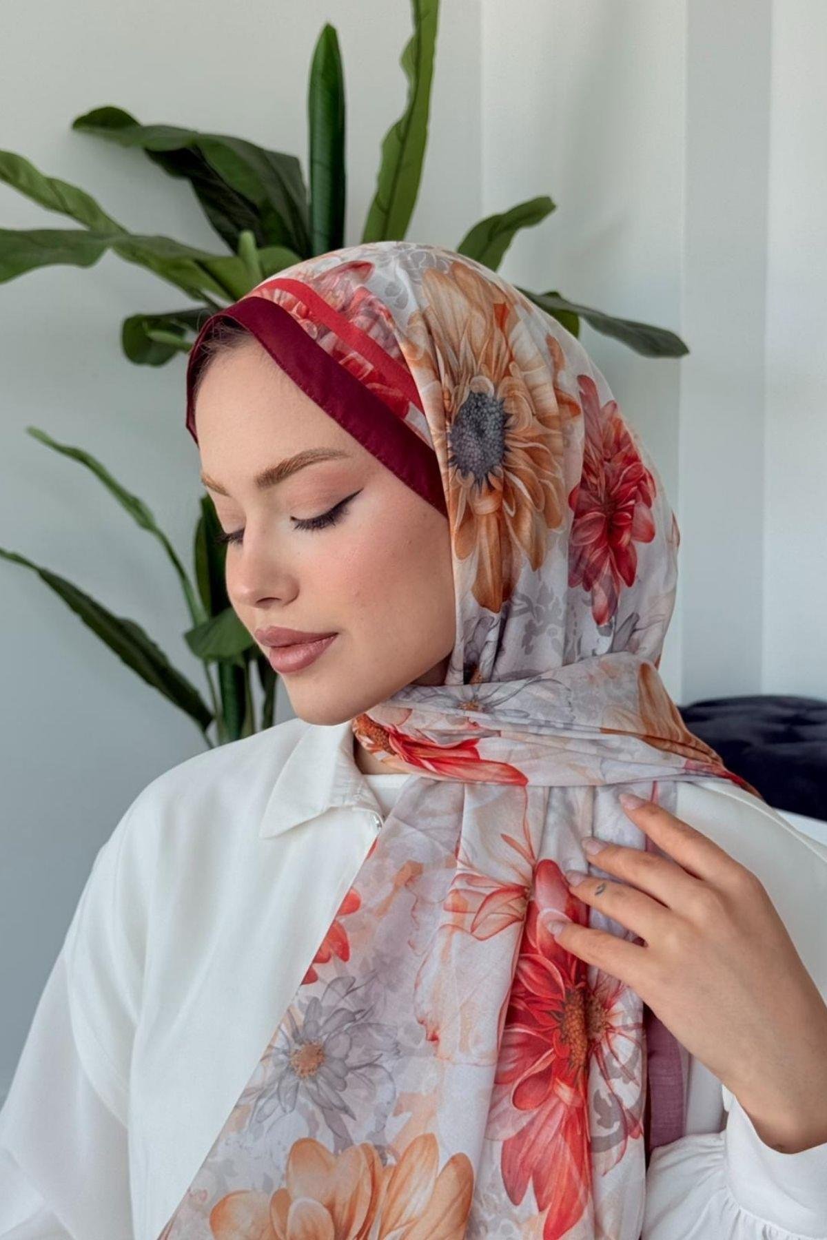 Evcen Dijital Şal Kırmızı, Fiyatları Evcen Dijital Şal Kırmızı- Haza Moda 