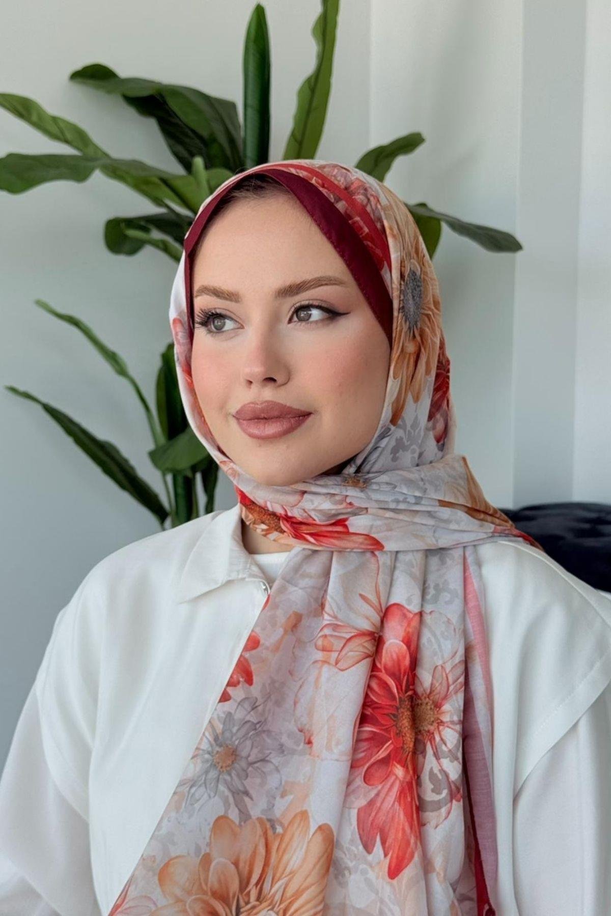 Evcen Dijital Şal Kırmızı, Fiyatları Evcen Dijital Şal Kırmızı- Haza Moda 