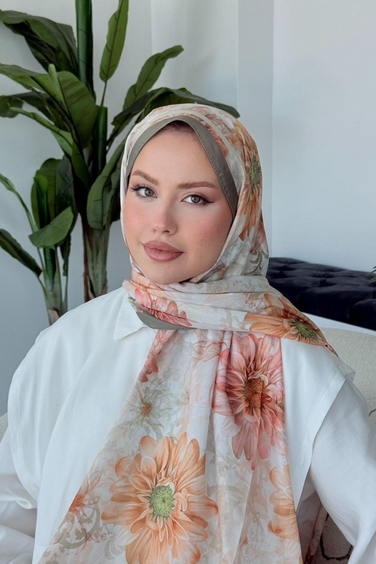 Evcen Dijital Şal Mint, Fiyatları Evcen Dijital Şal Mint- Haza Moda 