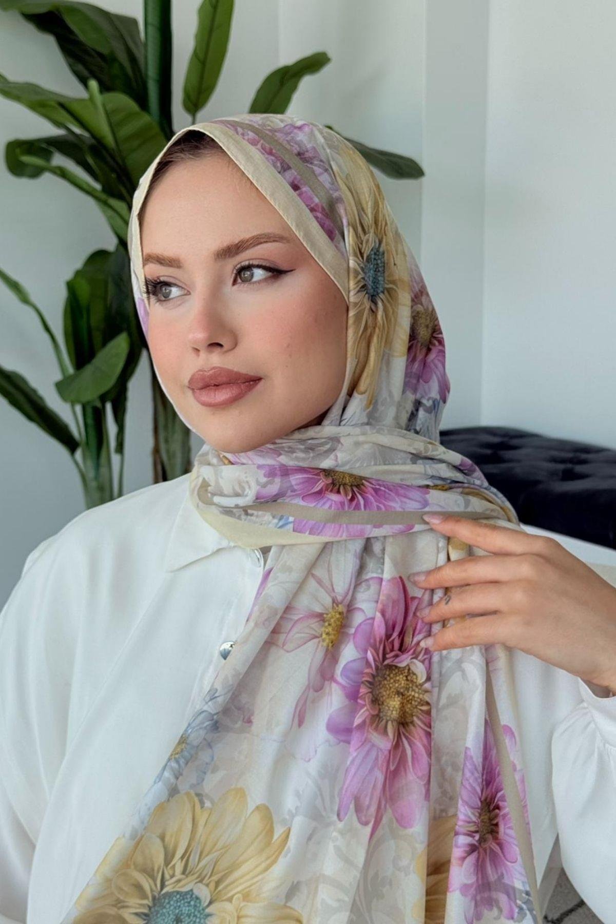 Evcen Dijital Şal Sarı, Fiyatları Evcen Dijital Şal Sarı- Haza Moda 