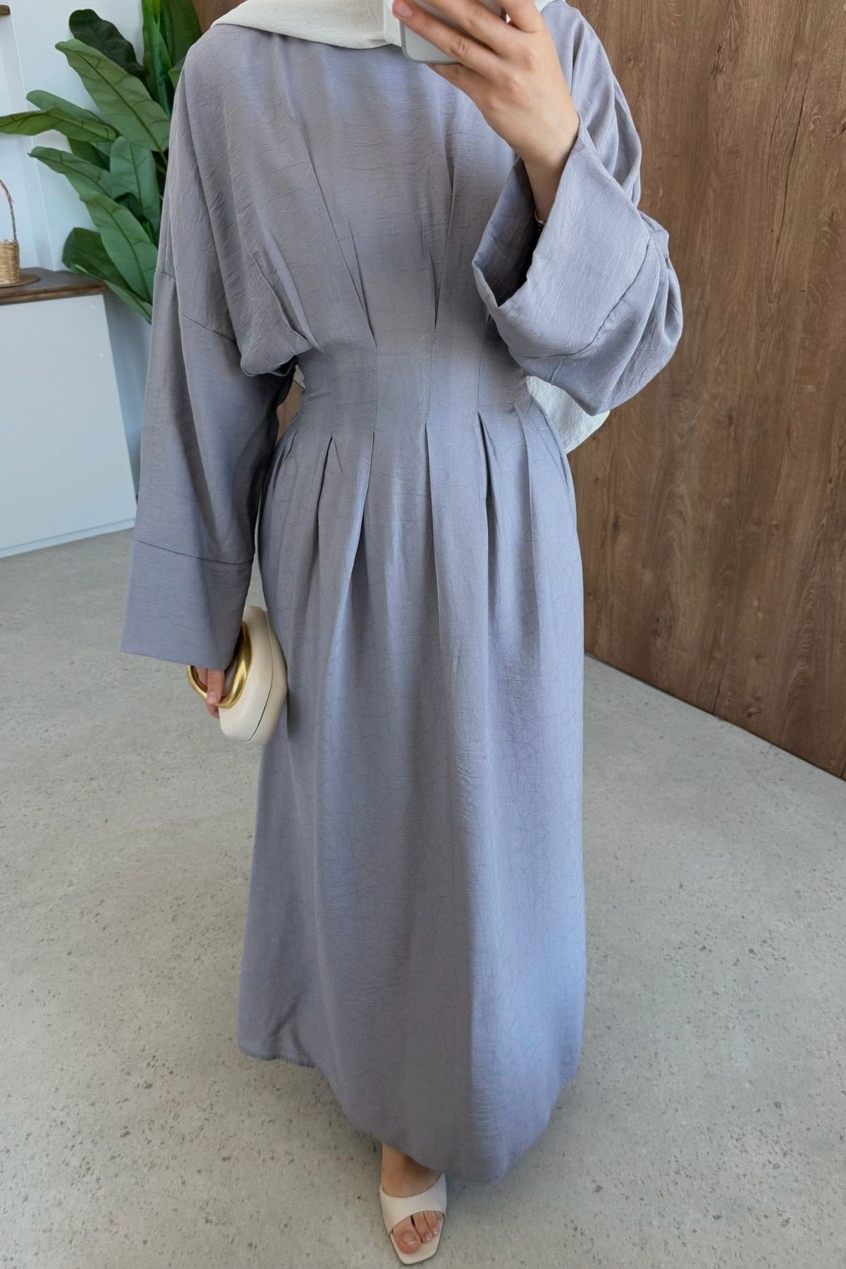 Eyfel Kuşaklı Elbise Gri, Fiyatları Eyfel Kuşaklı Elbise Gri- Haza Moda