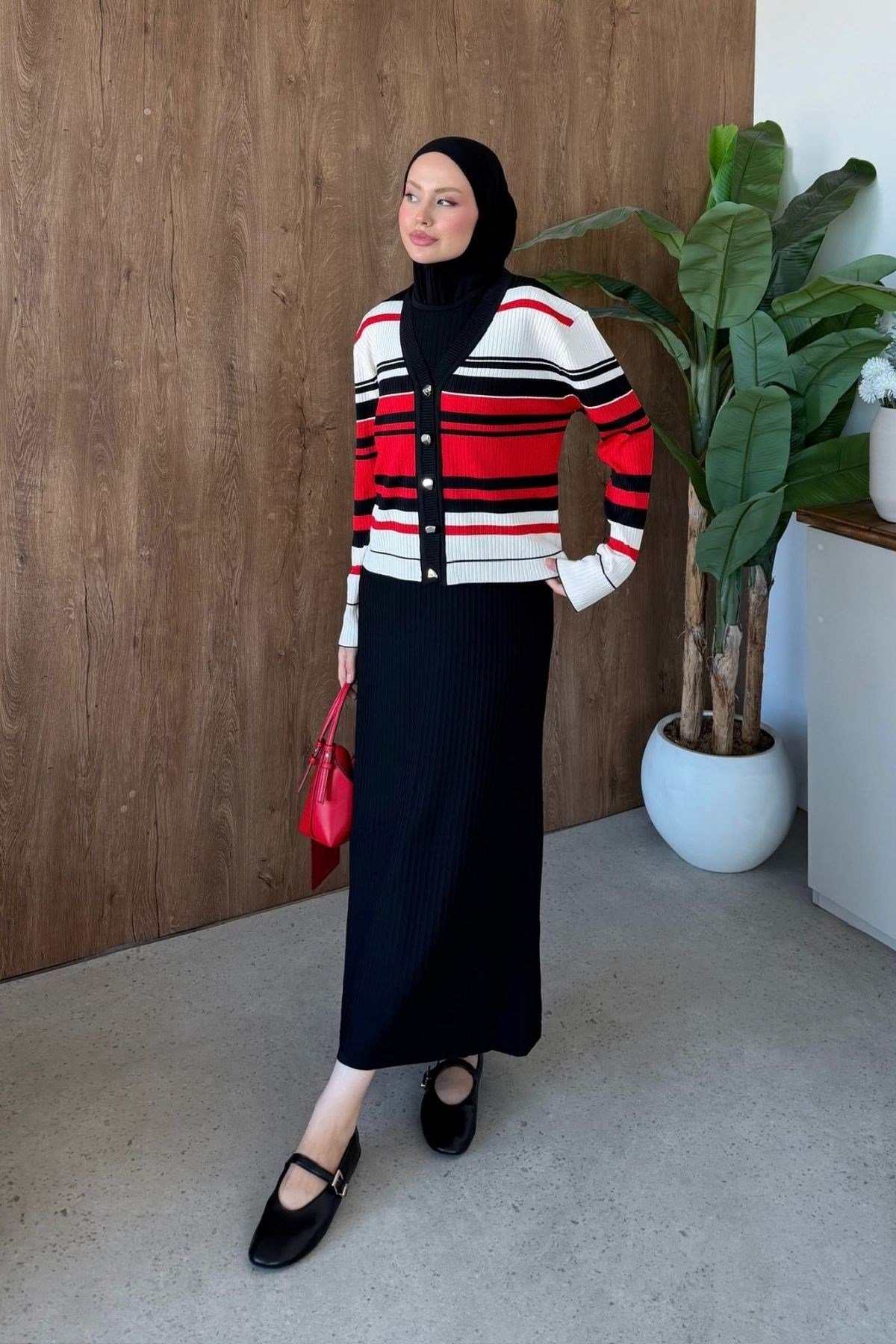 Falco Çizgili Takım Kırmızı, Fiyatları Falco Çizgili Takım Kırmızı| Haza Moda