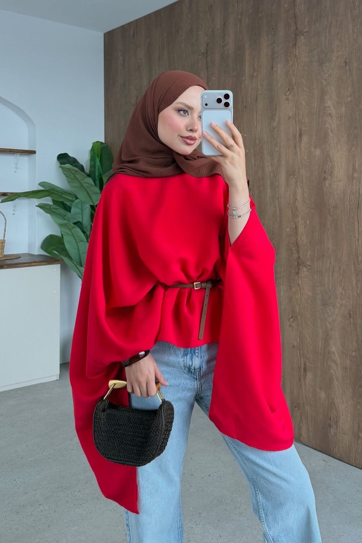 Fenti Pelerinli Bluz Kırmızı, Fiyatları 
