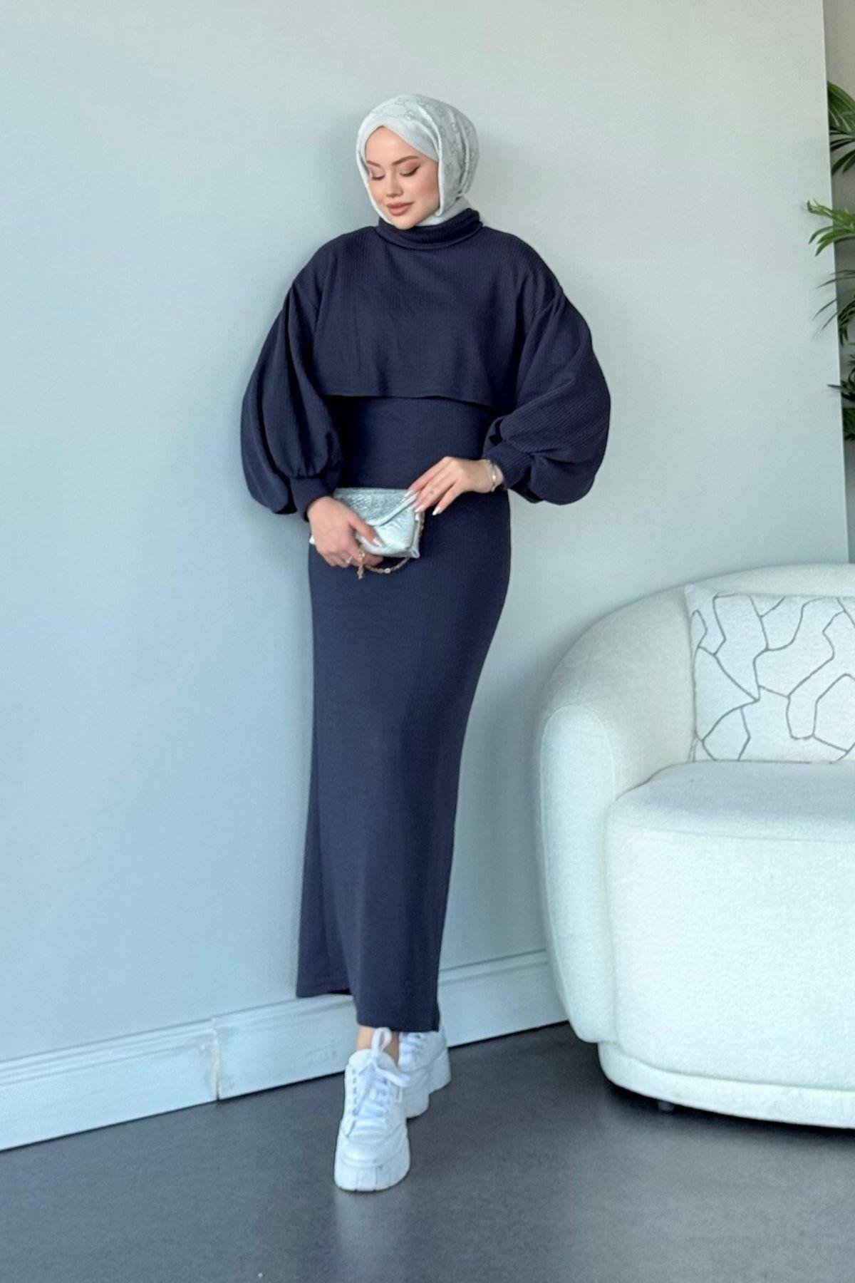 Ferda Boğazlı Triko Elbise Mor, Fiyatları 