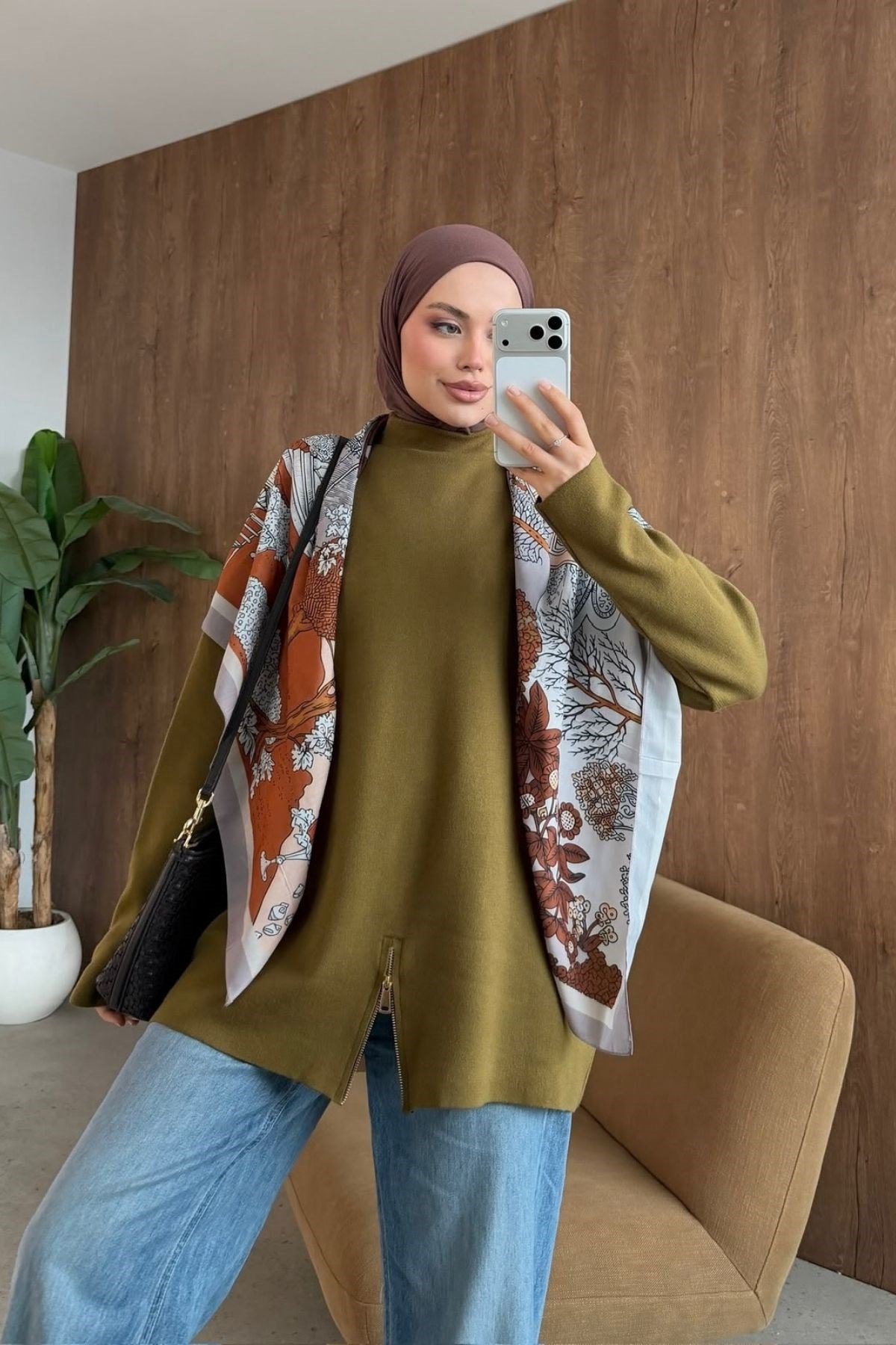 Fermuar Detaylı Salaş Tunik Hardal, Fiyatları 