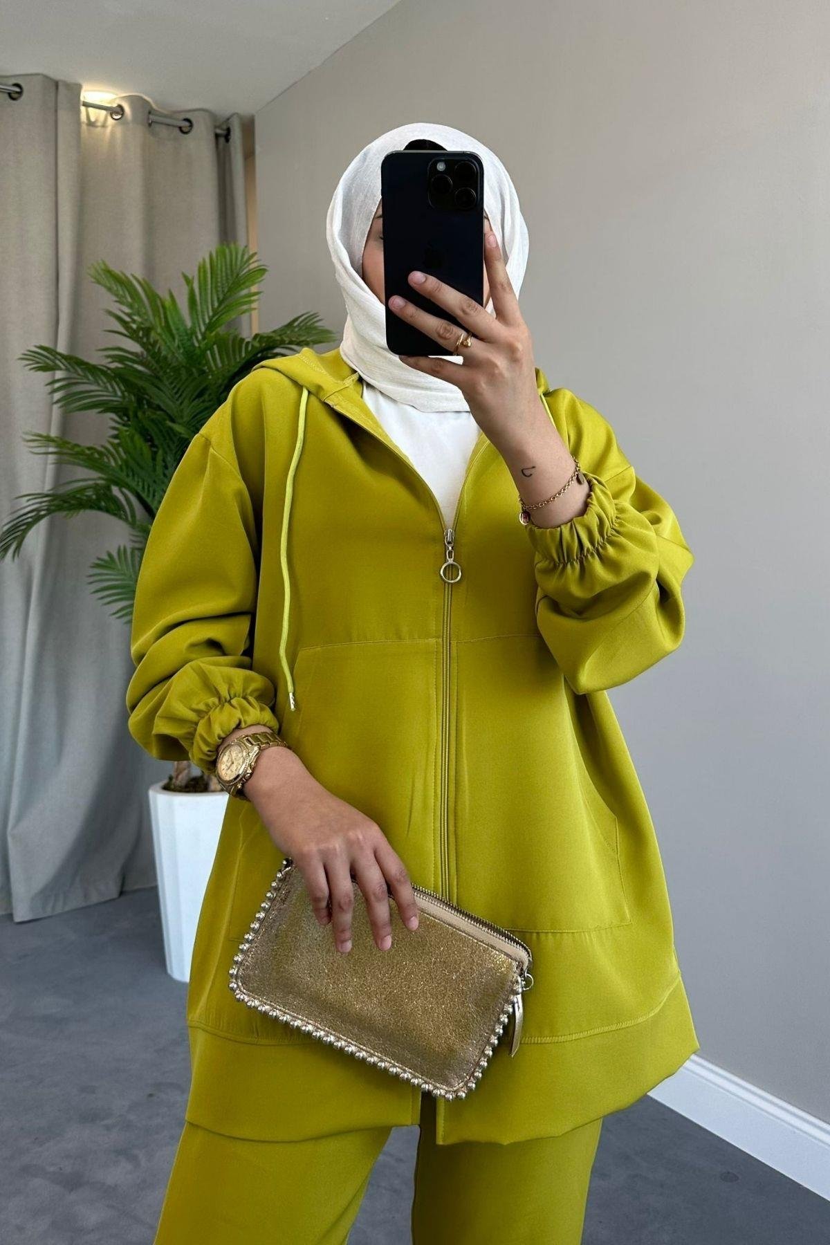 Fermuarlı Spor Takım Yağyeşili, Fiyatları 