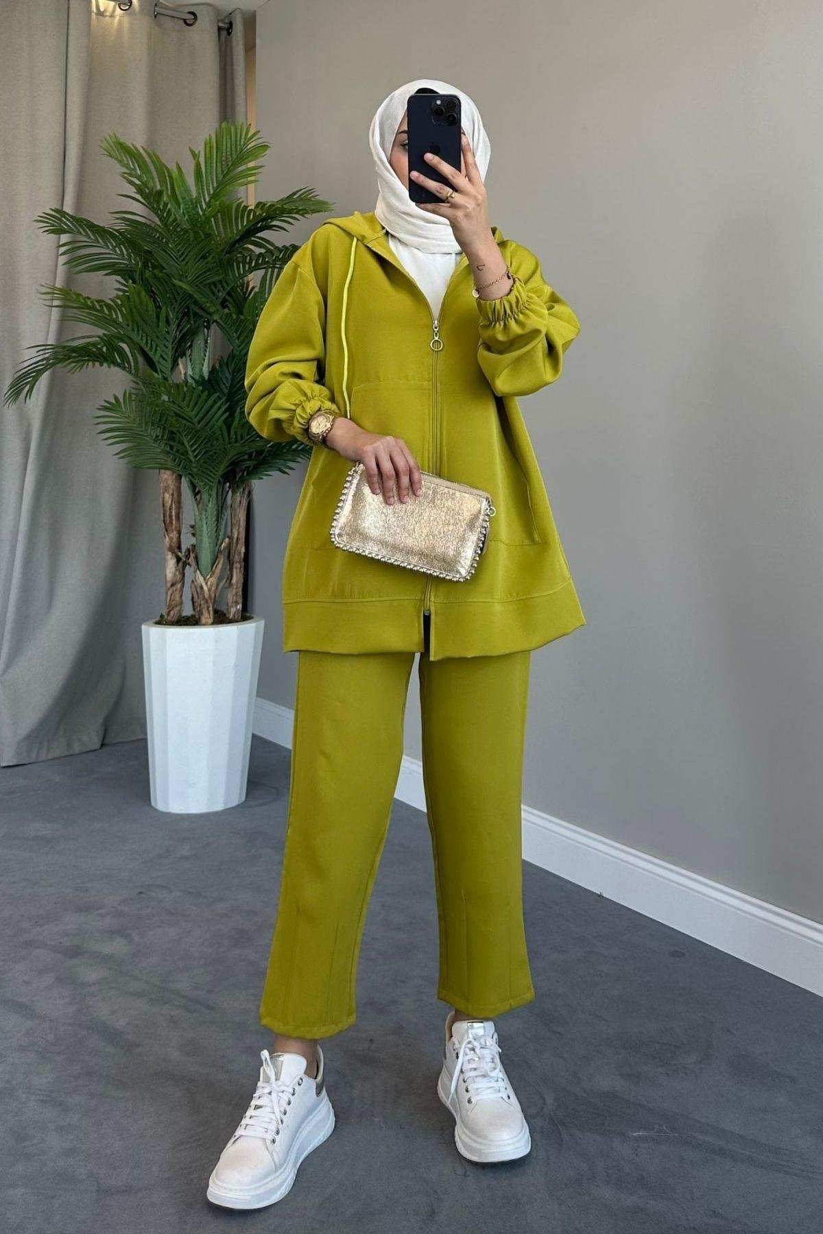 Fermuarlı Spor Takım Yağyeşili, Fiyatları 