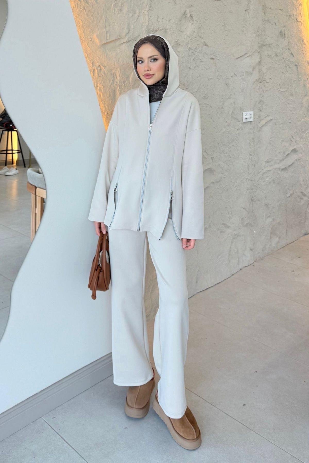 Fermuarlı Sucuba Takım Bej, Fiyatları 