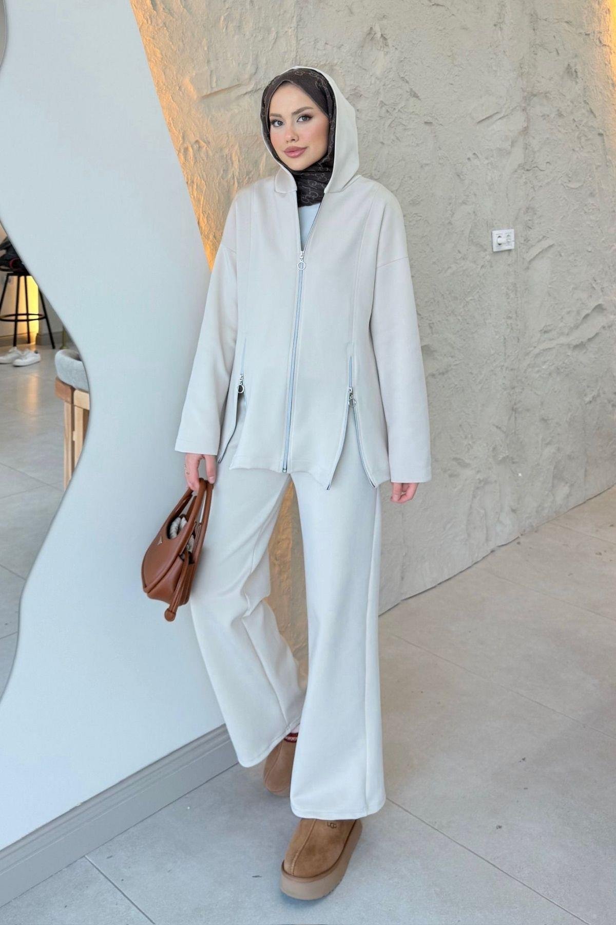 Fermuarlı Sucuba Takım Bej, Fiyatları 