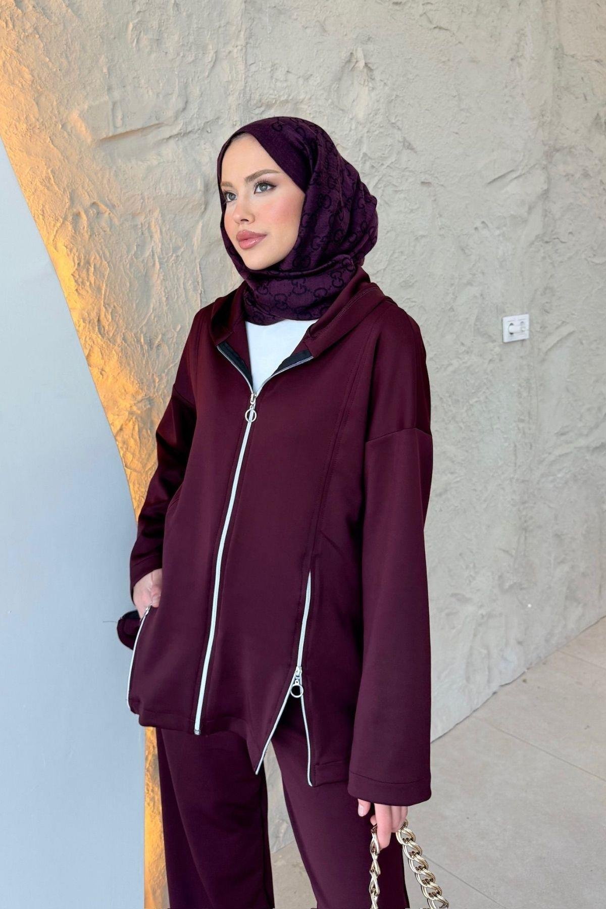 Fermuarlı Sucuba Takım Mürdüm, Fiyatları 