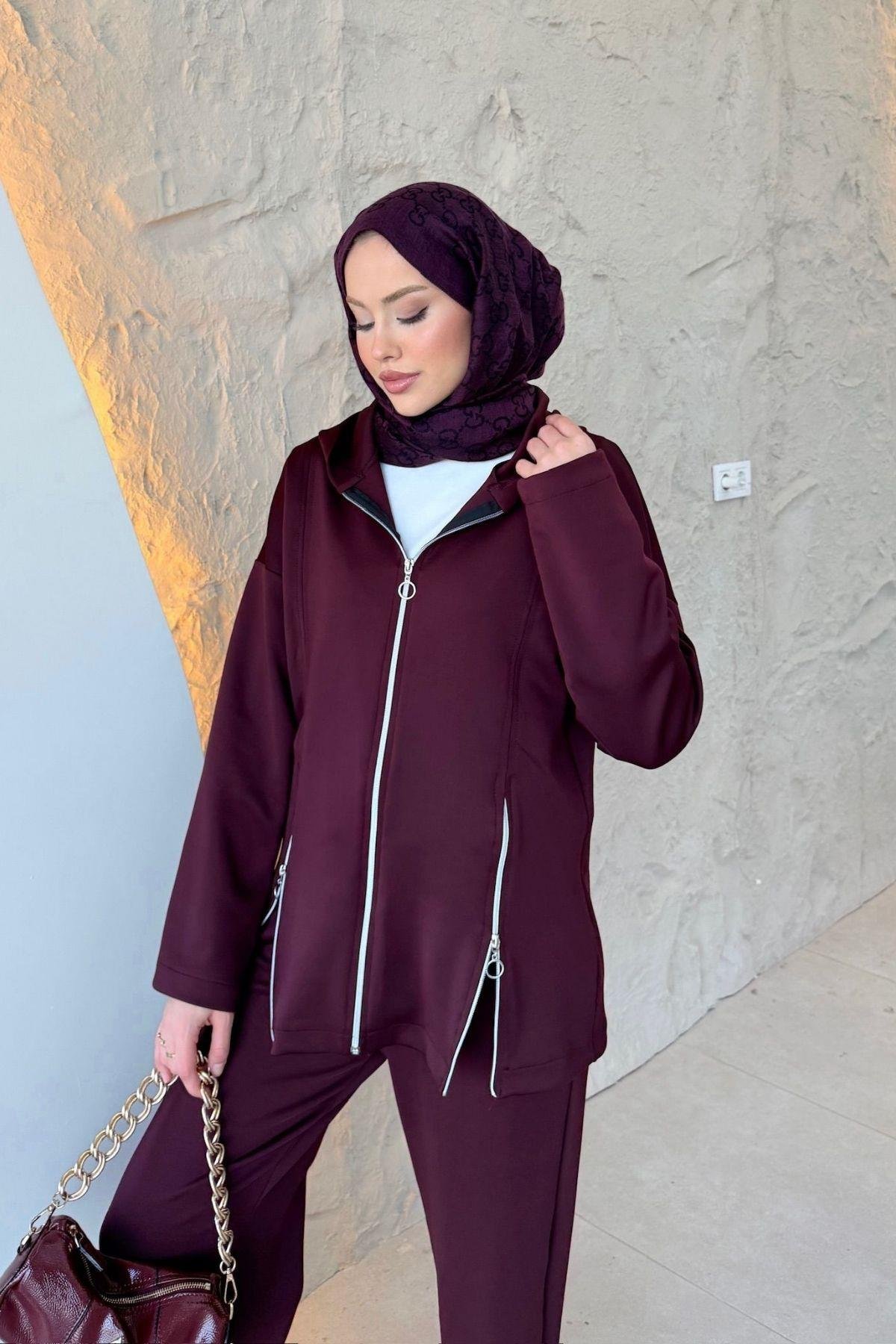 Fermuarlı Sucuba Takım Mürdüm, Fiyatları 