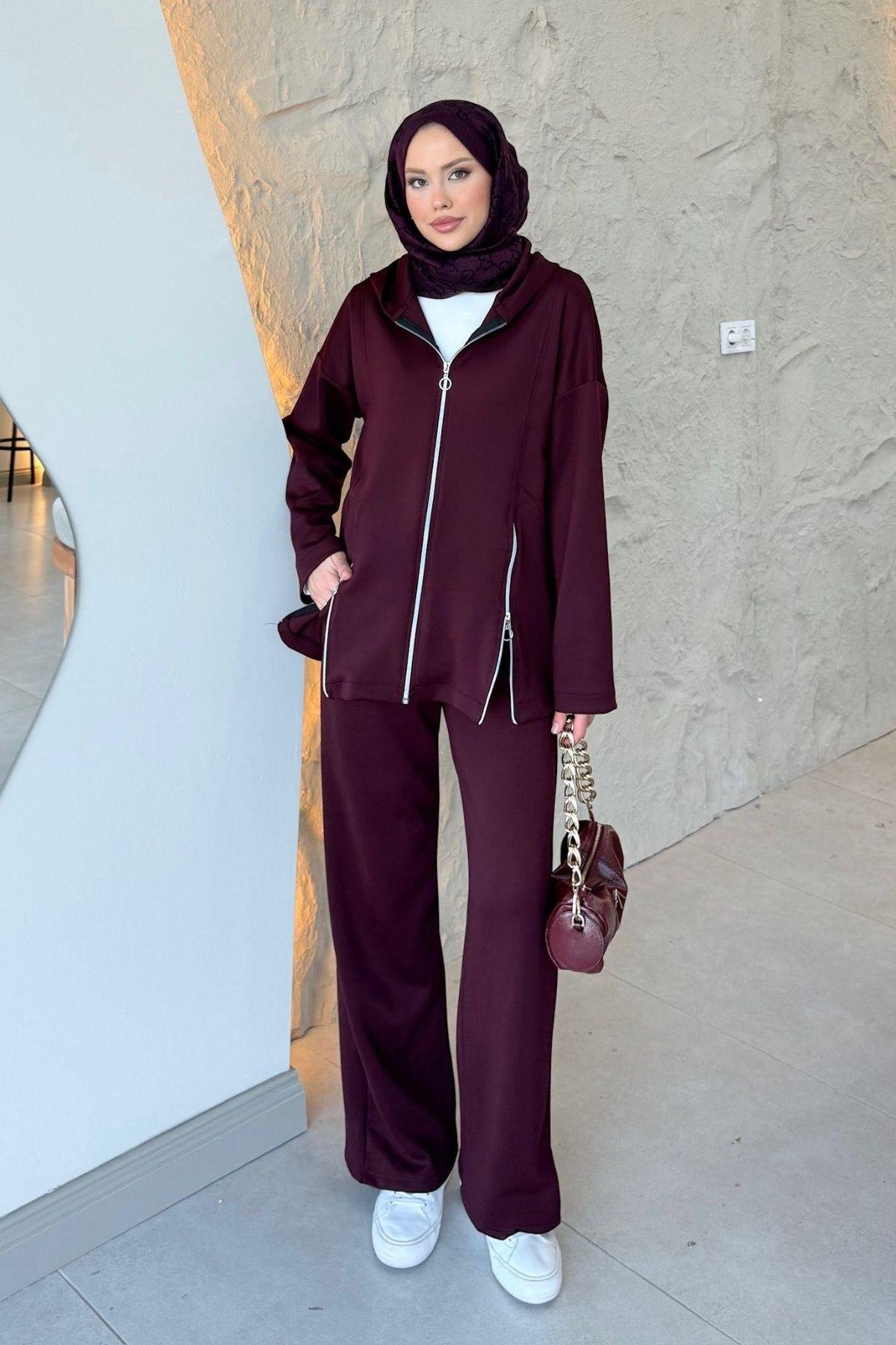 Fermuarlı Sucuba Takım Mürdüm, Fiyatları 