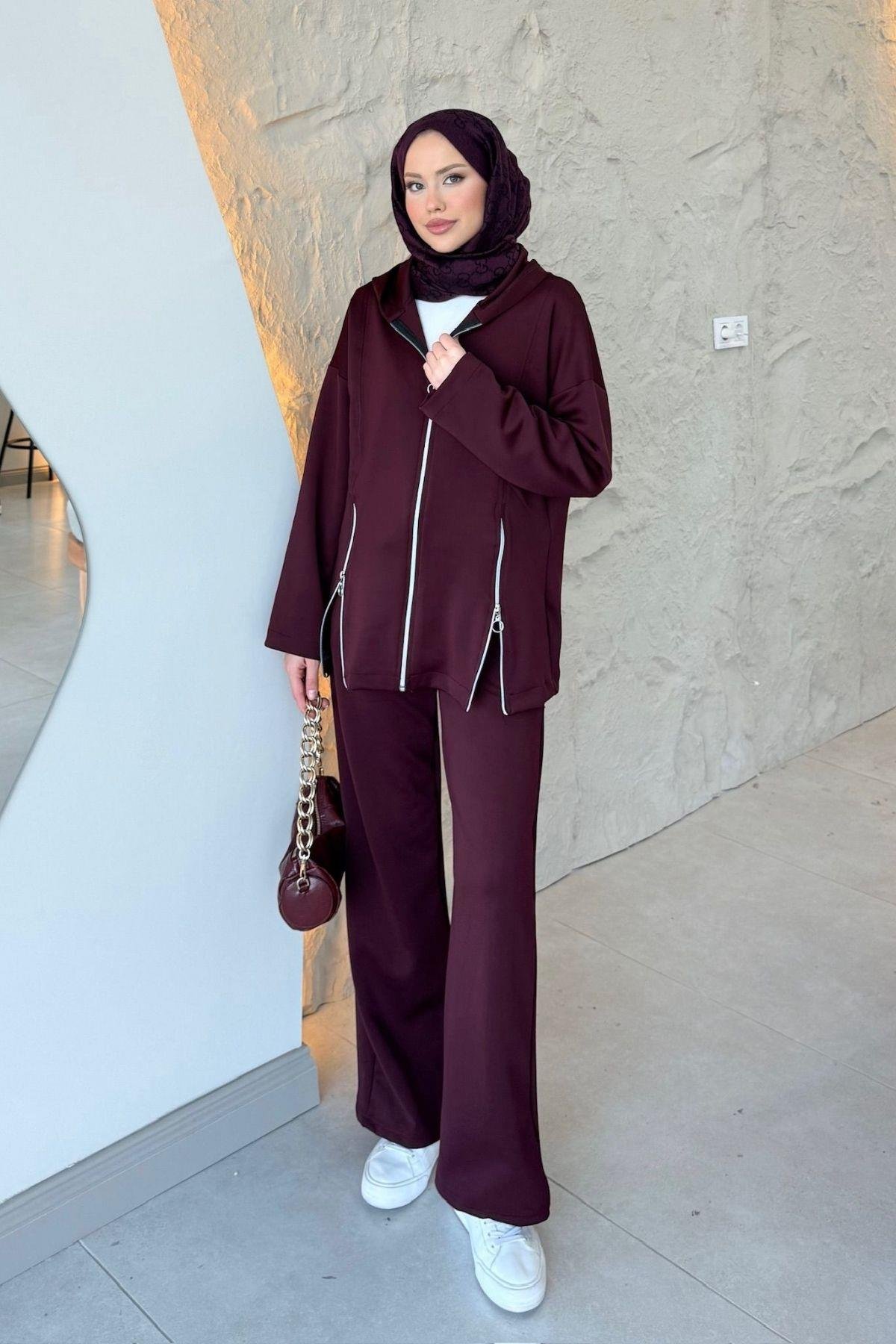 Fermuarlı Sucuba Takım Mürdüm, Fiyatları 