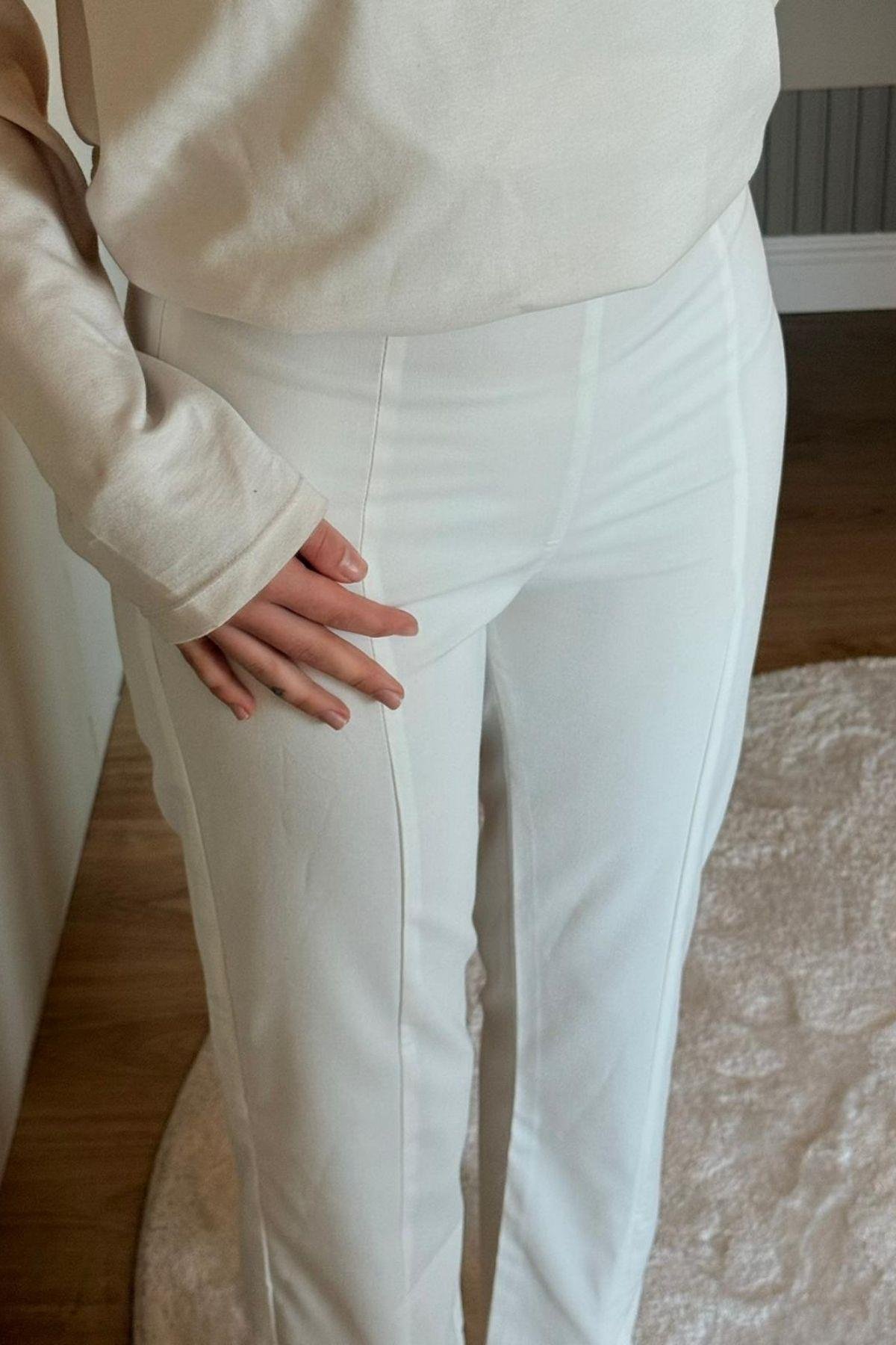 Fermuarlı Zra Pantolon Beyaz, Fiyatları 