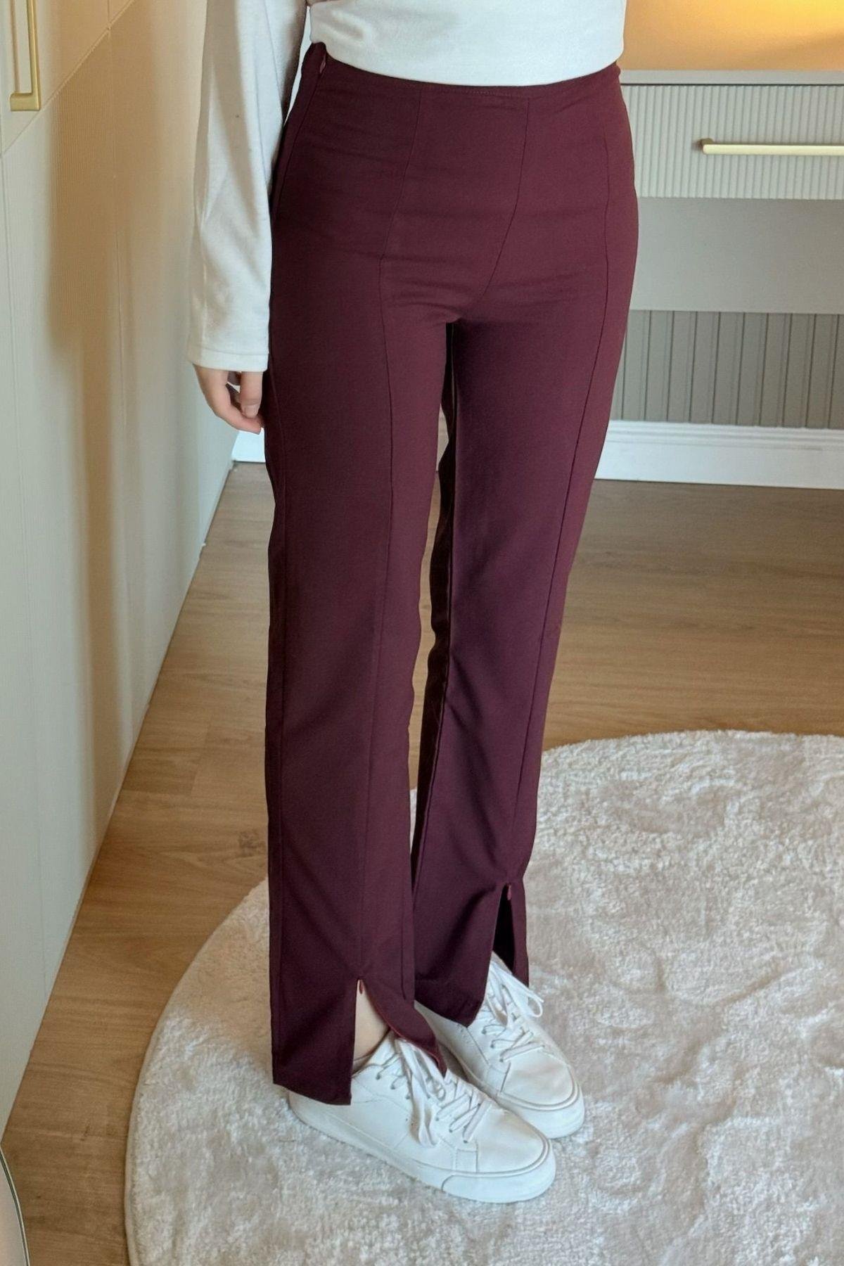 Fermuarlı Zra Pantolon Mürdüm, Fiyatları 