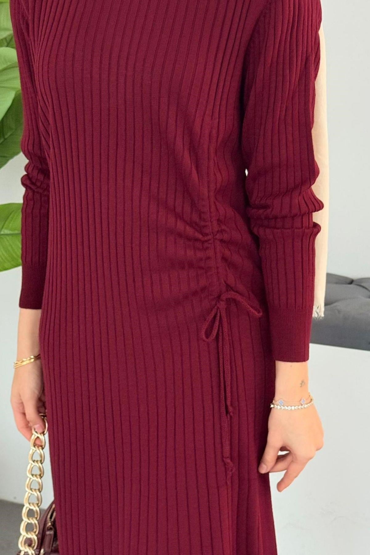 Fi Triko Elbise Bordo, Fiyatları Fi Triko Elbise Bordo- Haza Moda