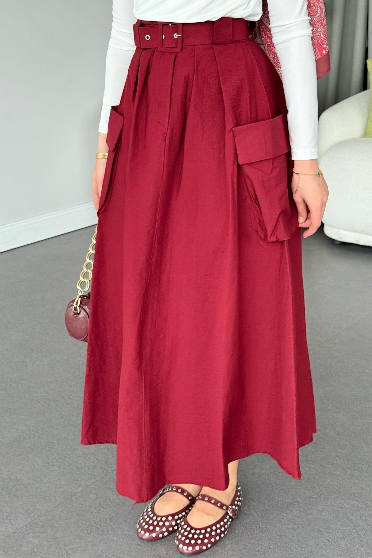 Fino Cepli Etek Bordo, Fiyatları Fino Cepli Etek Bordo