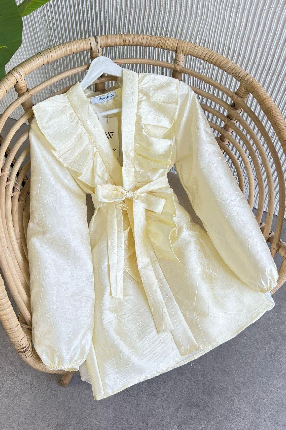 Fırfırlı Jakar Ceket Bej, Fiyatları 