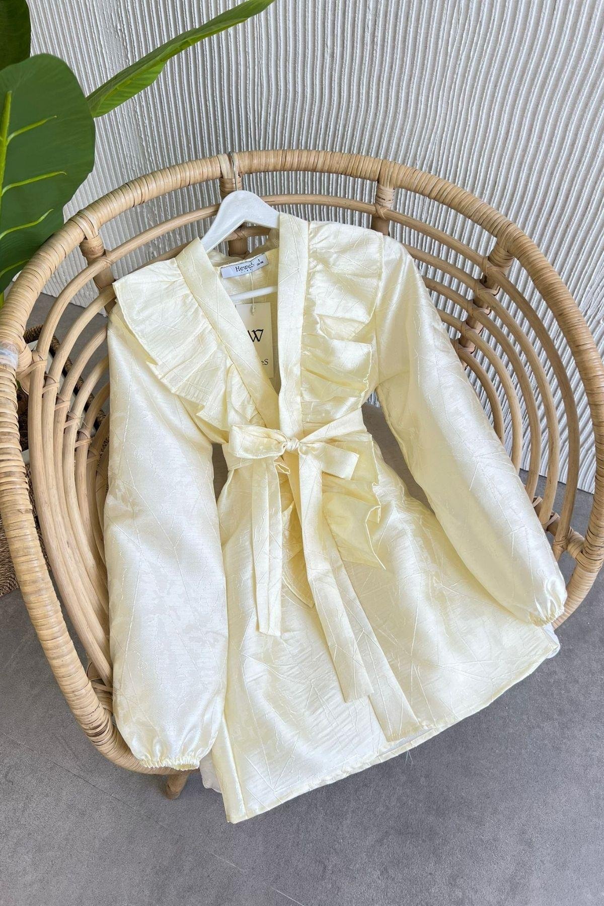 Fırfırlı Jakar Ceket Bej, Fiyatları 