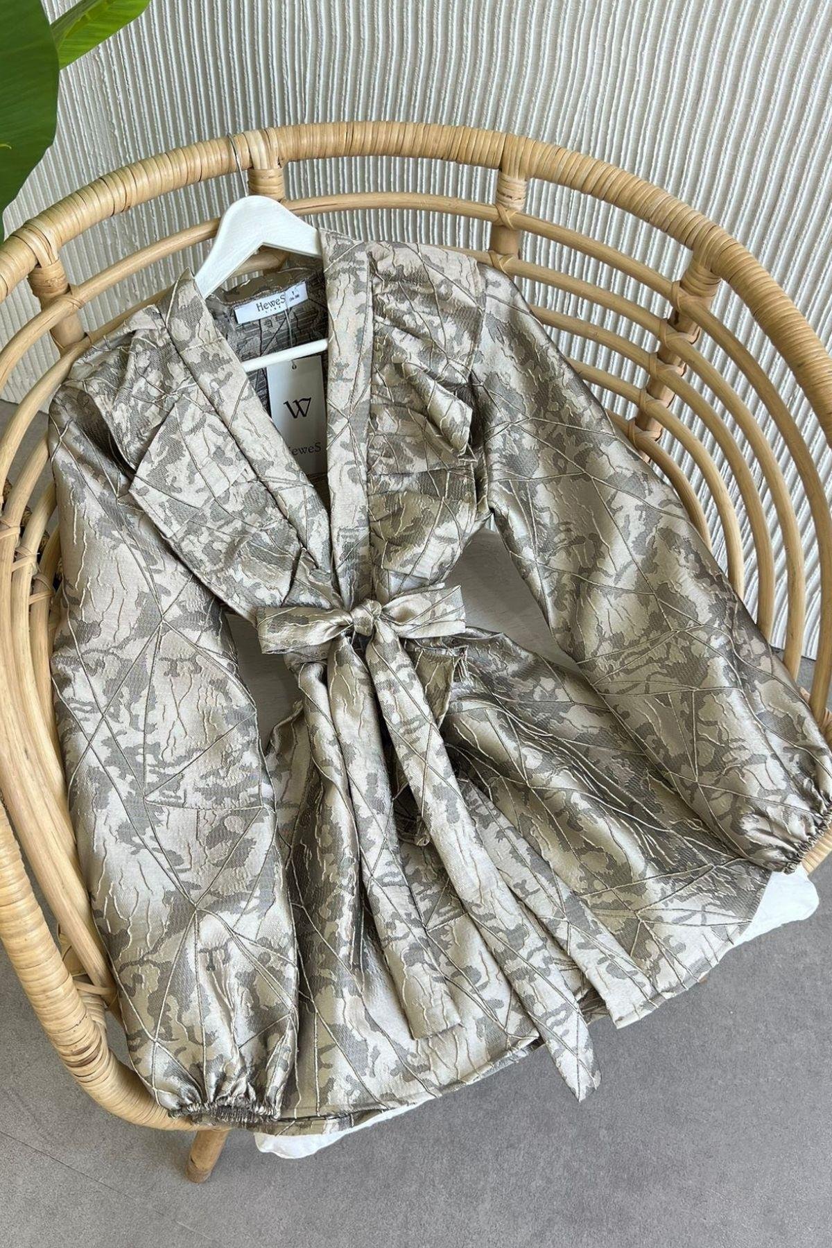 Fırfırlı Jakar Ceket Gri, Fiyatları 