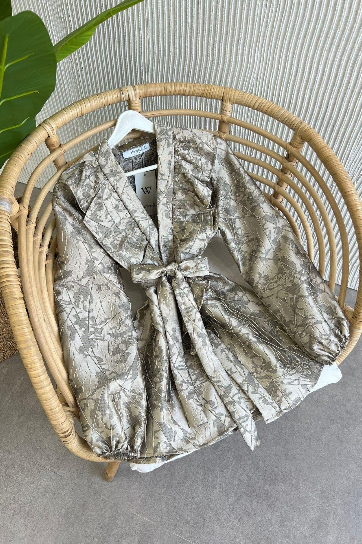 Fırfırlı Jakar Ceket Gri, Fiyatları 