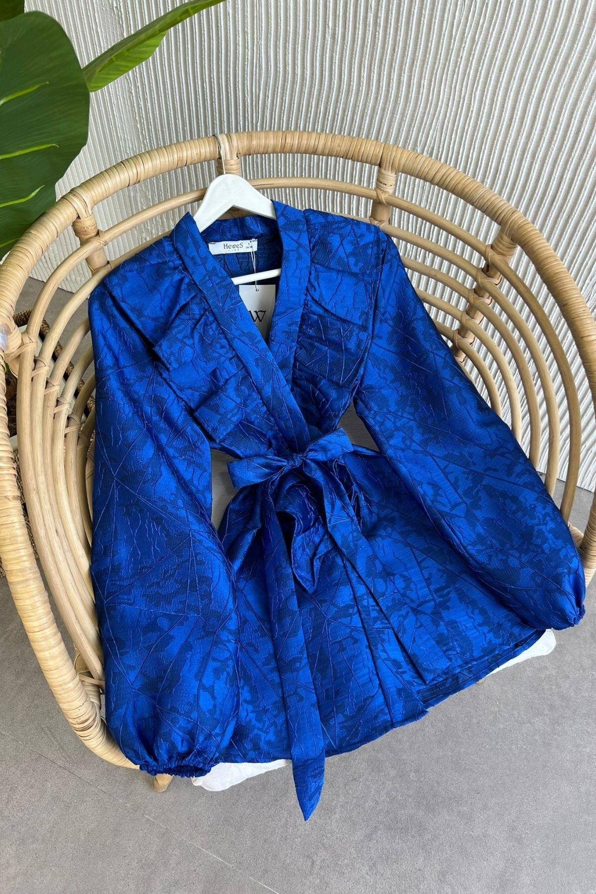 Fırfırlı Jakar Ceket Saks, Fiyatları 