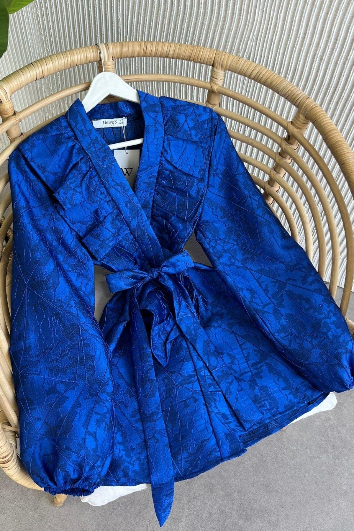 Fırfırlı Jakar Ceket Saks, Fiyatları 